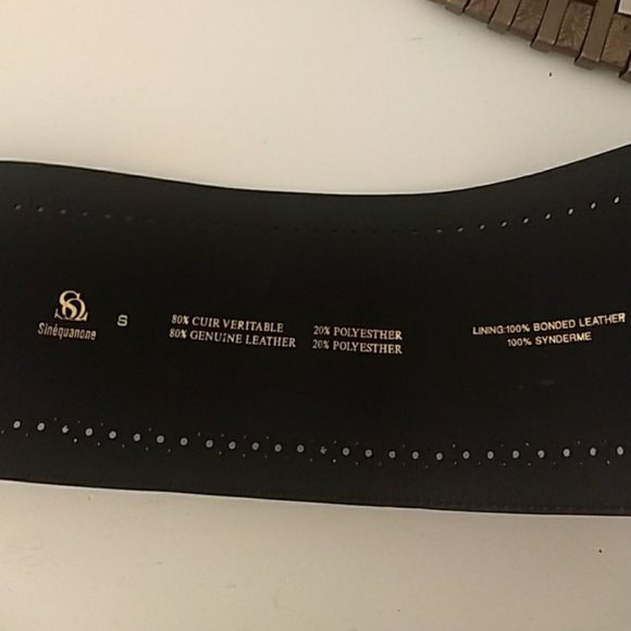 Black Leather Waist Belt - Picture 2 of 4